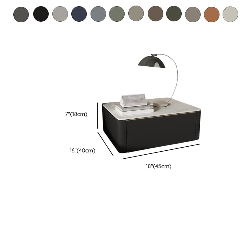 Organic Stone Countertop 1 Drawer Bedside Cabinet with Hanging Shelf - image 16