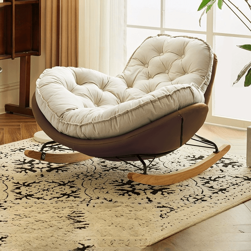 Simple Scratch-tolerant Upholstered Porch Rocker: Padded - image 3