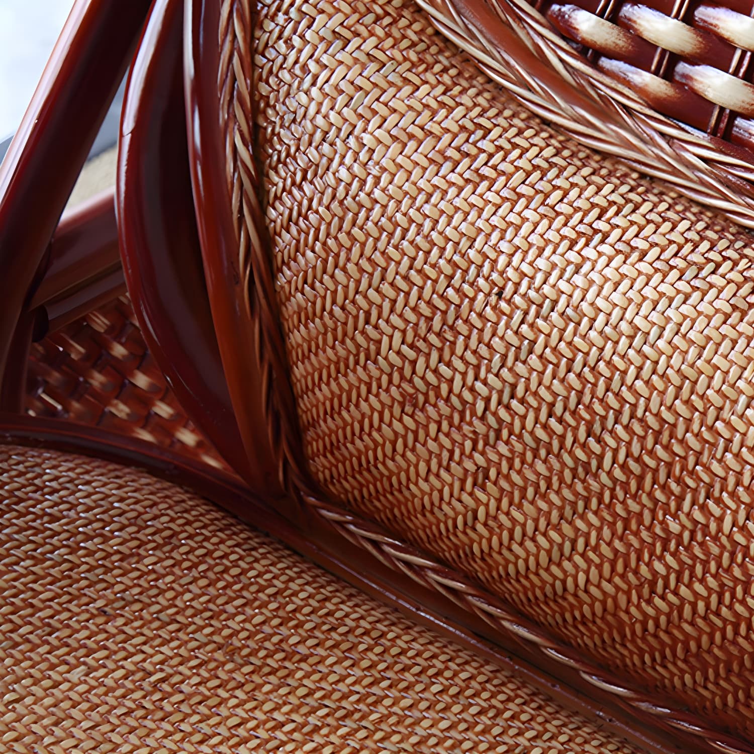 Traditional Rocking Chair Rattan Solid Color Spindle Backrest Indoor Rocking Chair - image 10