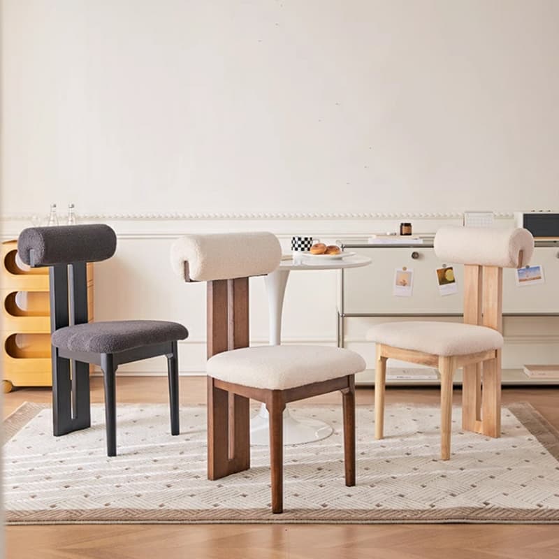 Stable Slat Back Upholstered/Faux Leather/Velour Armless Chair with Wood Legs in a Minimalist Style - image 6