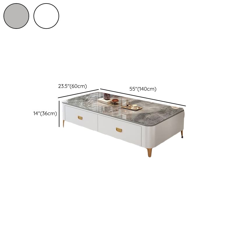 Square Board Game Coffee Table with 2 Drawers for Living Room - image 25