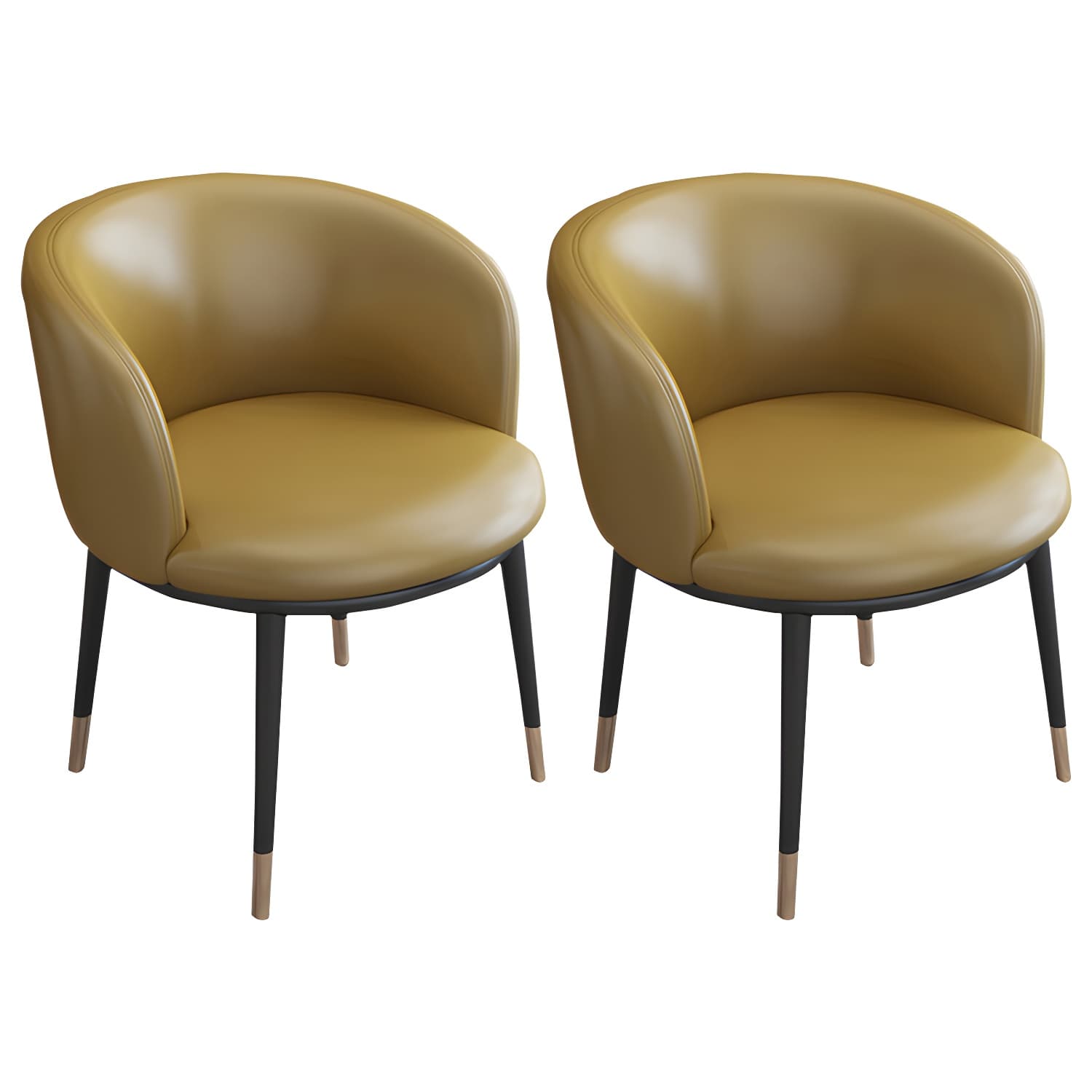 Faux Leather Contemporary Dining Chair with 4 Legs Matte Finish Solid Back Chair - image 7