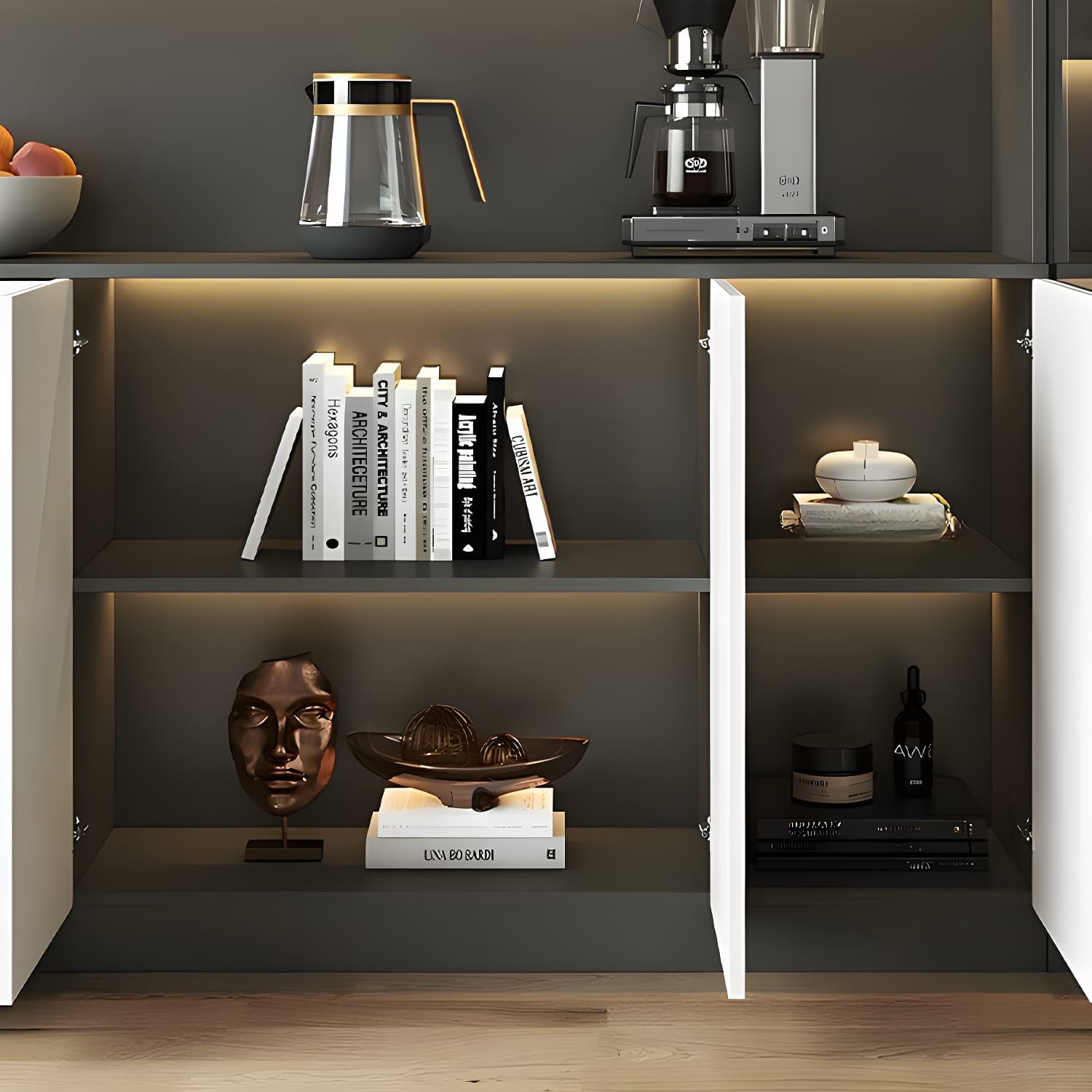 Modern Living Room Manufactured Wood Sideboard with Lighting - image 14