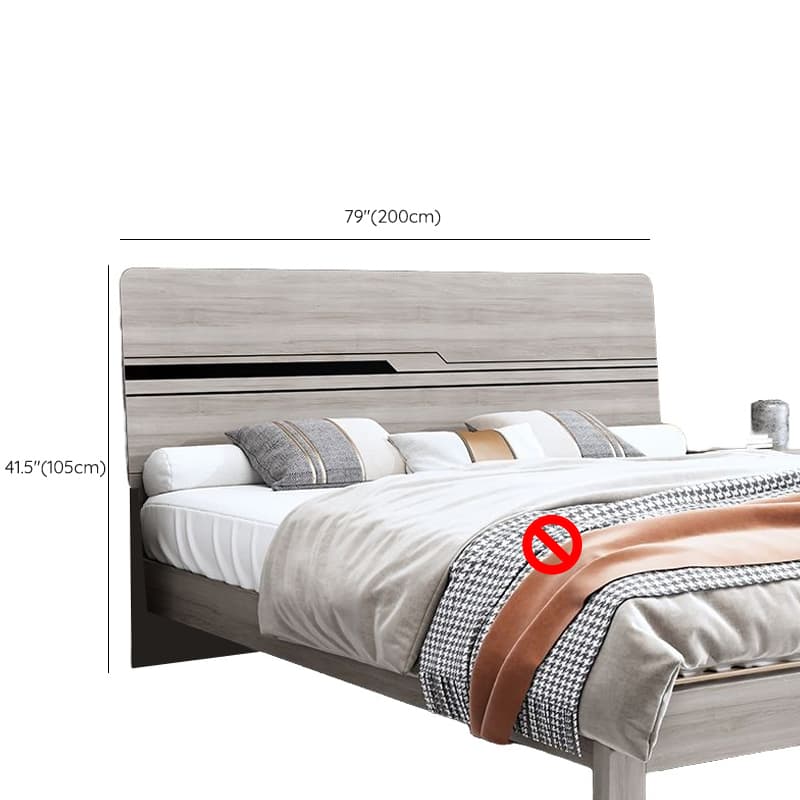 Trendy Queen(60"W x 80"L)/King(76"W x 80"L) Rectangle Panel Standard（36-55“） Bed Frame Mounted No Distressing in Wood - image 16