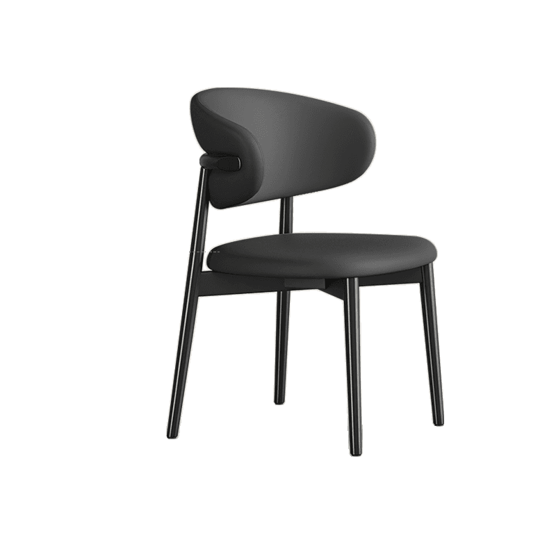 Simplistic Dinette Upholstered Armless Chair with Steel Legs, Low Back, and Foot Pads