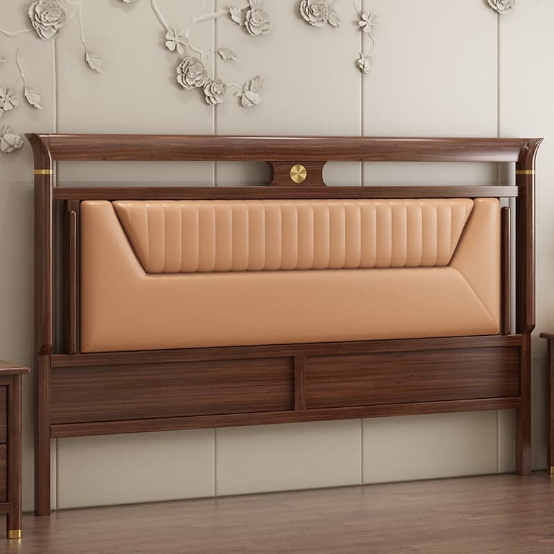 Trendy Panel Headboard in Natural Wood with No Distressing, Rectangle Shape for King/Queen/Full Bed, Featuring Sponge Upholstery and Standard Height - image 6
