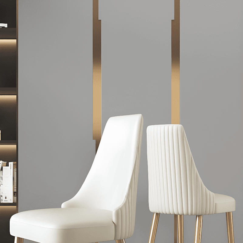 Lavish/Contemporary Upholstered Side Chair with Parsons Back Style and Metal Legs - image 8