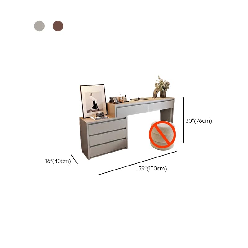 Multi-Purpose Vanity Set with LED Lighting, Scalable, Push-Pull, Adjustable Touch, and Adjustable Brightness - image 12