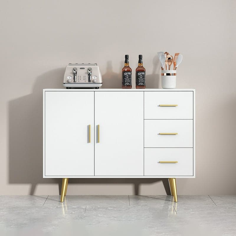 Floor Freestanding Buffet Table with Kitchen Appliance Storage for Living Room in a Glam Style - image 5