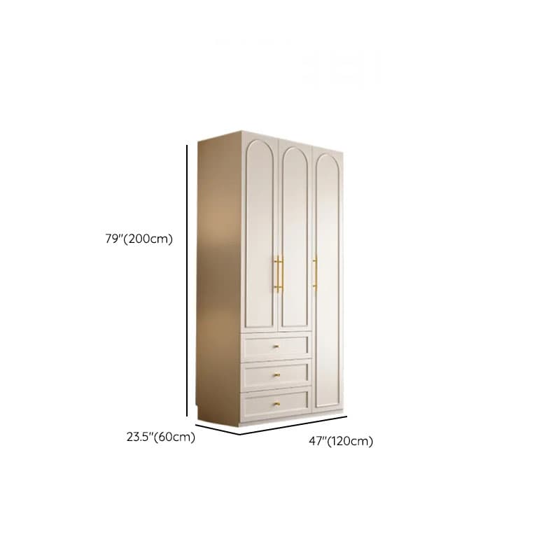 Chalk Modern Wooden Standalone Almirah with 3-Drawer/6-Drawer, Soft Close Door, and Interior Shelves - image 6