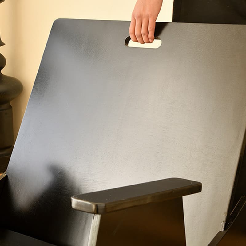 Dove Grey/Amber Color Modish Rocking Seat Upholstered and Scratch-proof Stationary with Spindle Back and Rear - image 14