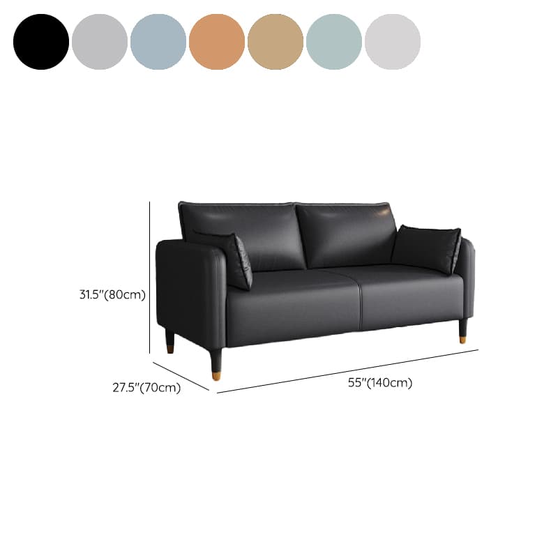 Art Deco Solid Color Water Resistant Loveseat with Wide Pillow Back and Square Arm - image 20