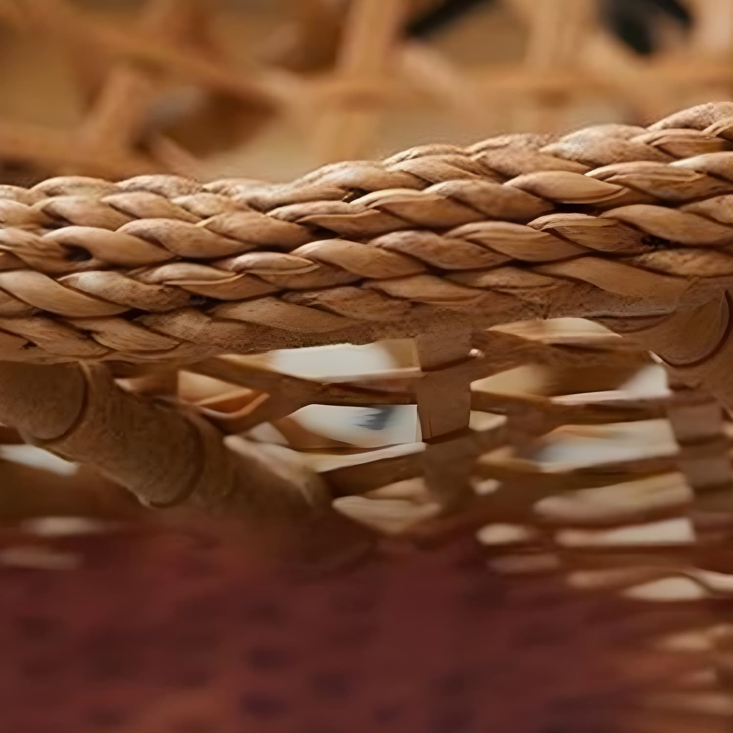 Traditional Armless Design Indoor Rocking Chair with rattan Frame and Nature Wood Legs - image 17