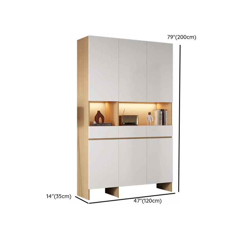 Trendy Rectangle Accent Cabinet with Hutch, Changeable Shelf, Groove Handles, Multi-Color Top, and Soft Close Drawer - image 33