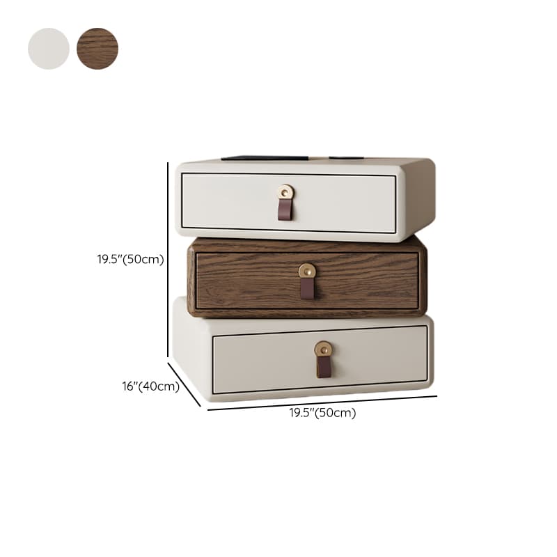 Organic Modern Nightstand With Drawer Organization Featuring 3 Drawers and Pleather Countertop - image 27