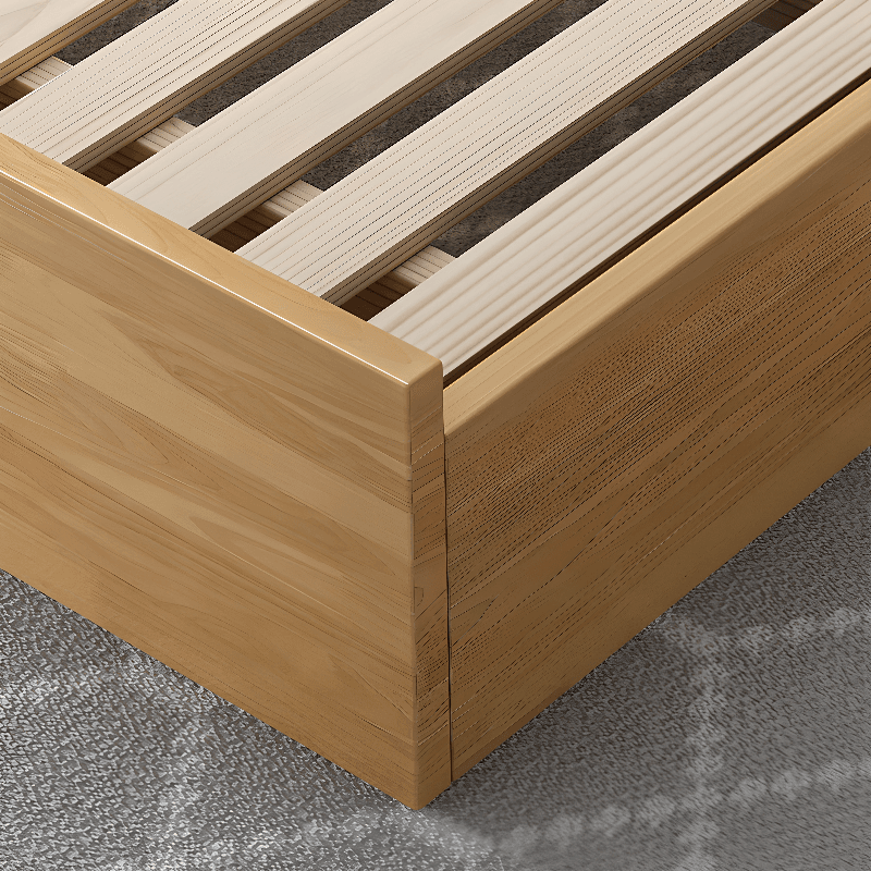 Modern Simple Style Natural Timber Bed with Lift Up Storage for Living Room - image 8