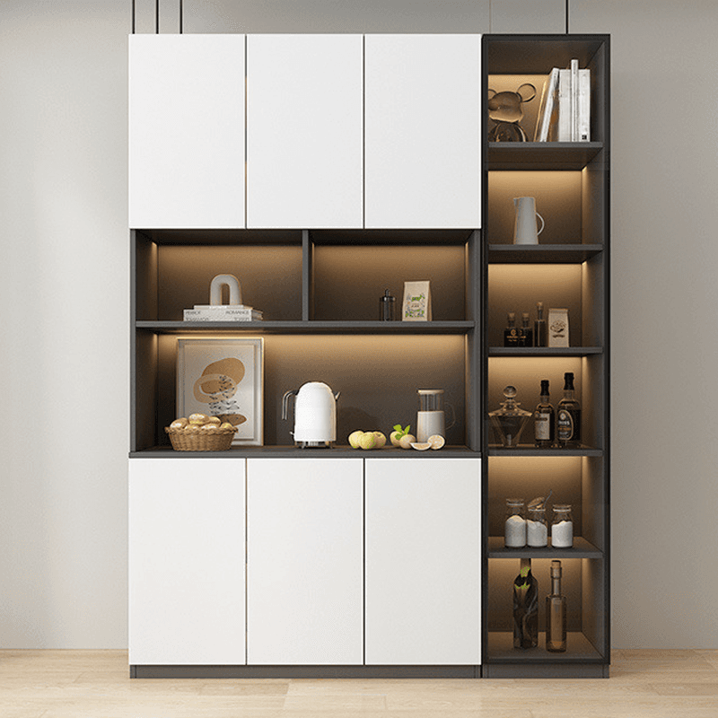 Two Toned Unclosed & Self-supporting Wide Sideboard with 2 Shelves & Benchtop - image 6