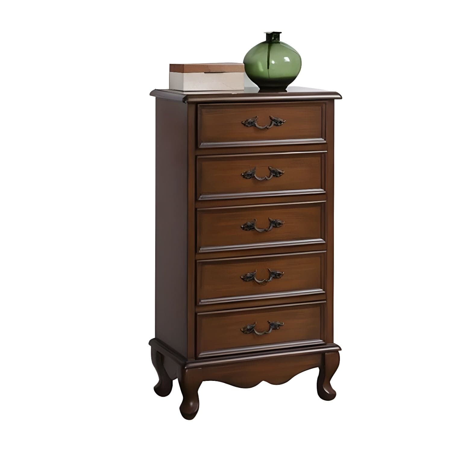 Bedroom Storage Chest Wooden Nautical Vertical Chest with Drawers - image 4
