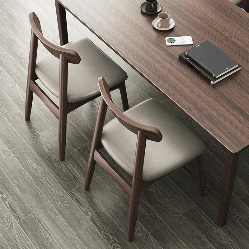 Ink/Dove Grey/Sepia Modern Simple Style Side Chair with Ventilated Back, Padded Upholstery, and Natural Wood Legs - image 11