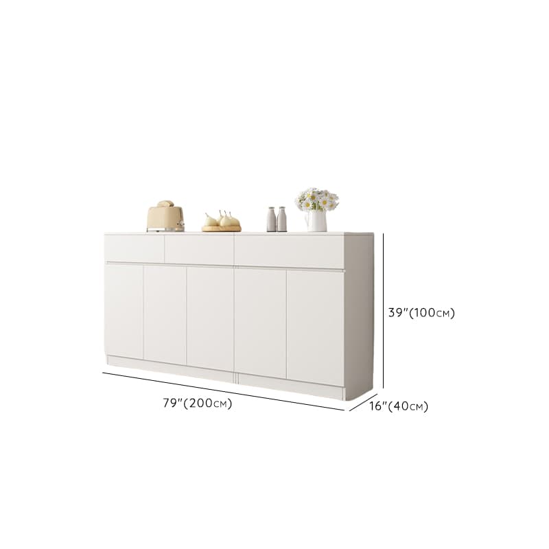 Modish Rectangle Timber Chalk Accent Cabinet with Cupboard & Storage Drawer - image 16