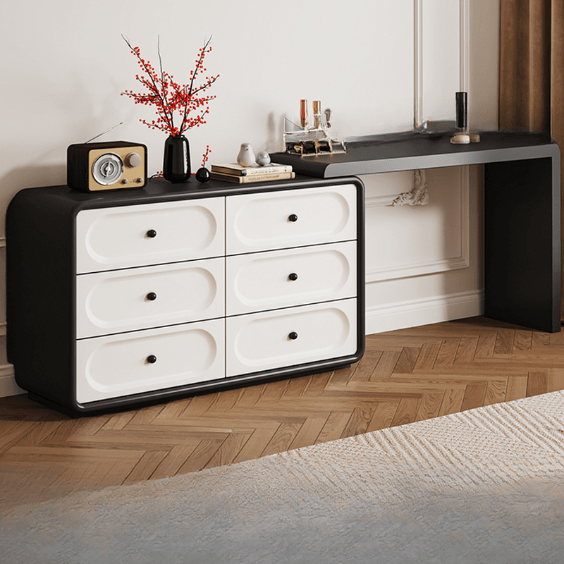 Midnight Black Sleeping Room Makeup Vanity with Scalable Telescopic and Push-Pull - image 3