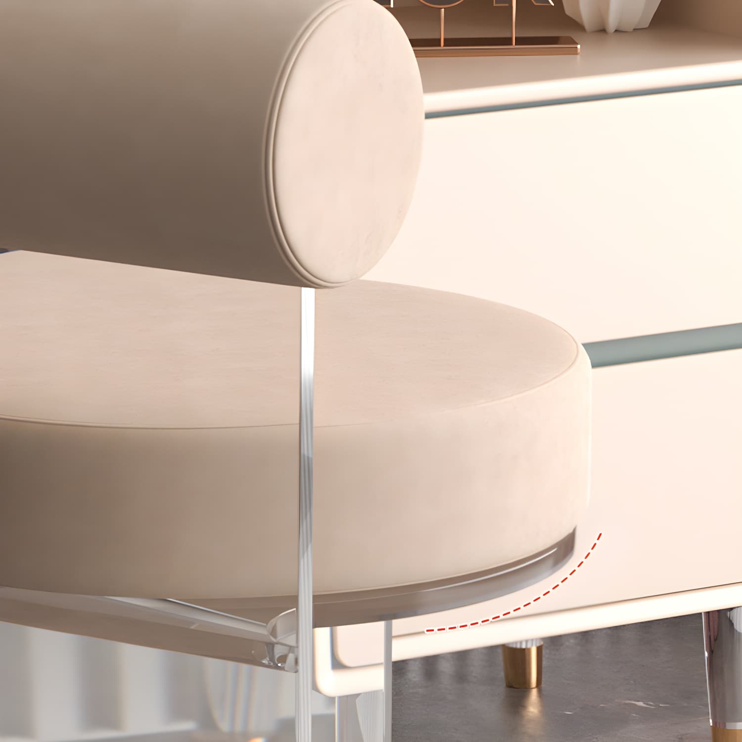 Modern Clear Leg Side Chair with Solid Back and Low Back Heights for Kitchen & Dining - image 15
