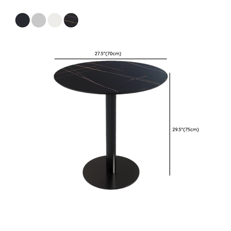 Circular-shaped/Square Standard Height Dining Table for 2 People with Fixed Table Top in a Minimalist Style - image 14