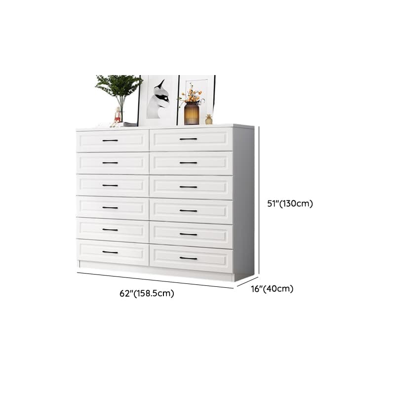 Simple Vertical/Horizontal Chalk Bachelor Chest in Wood with 3 Drawers/5 Drawers/6 Drawers - image 30
