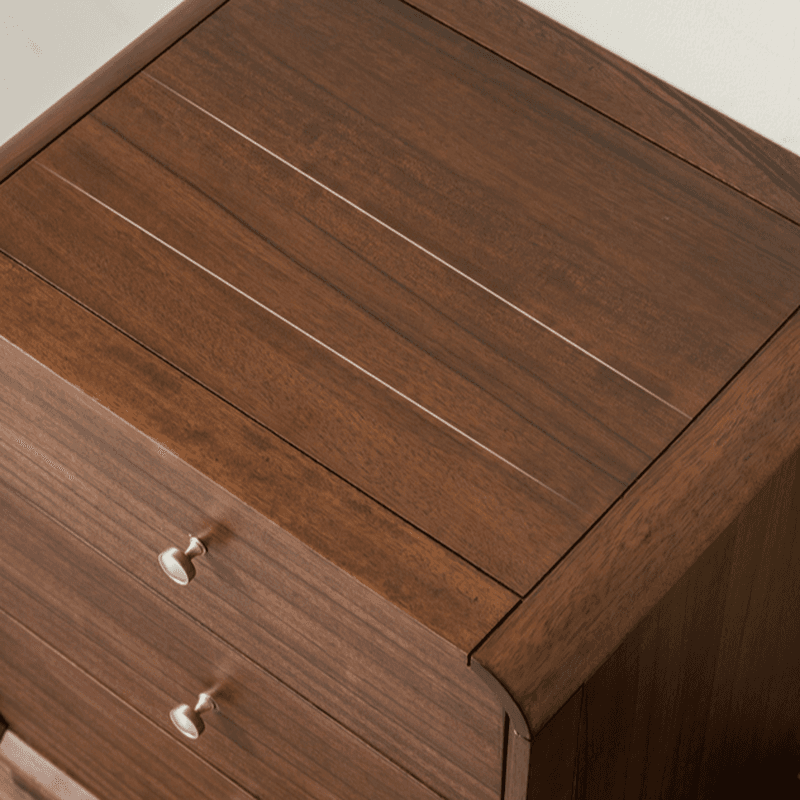 Cocoa Stylish Drawer Storage Nightstand with Walnut Countertop - image 4