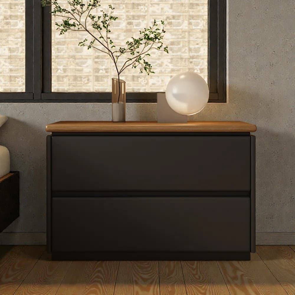 Modish 2 Tiers Drawer Storage Bedside Table with Laminate Countertop - image 36