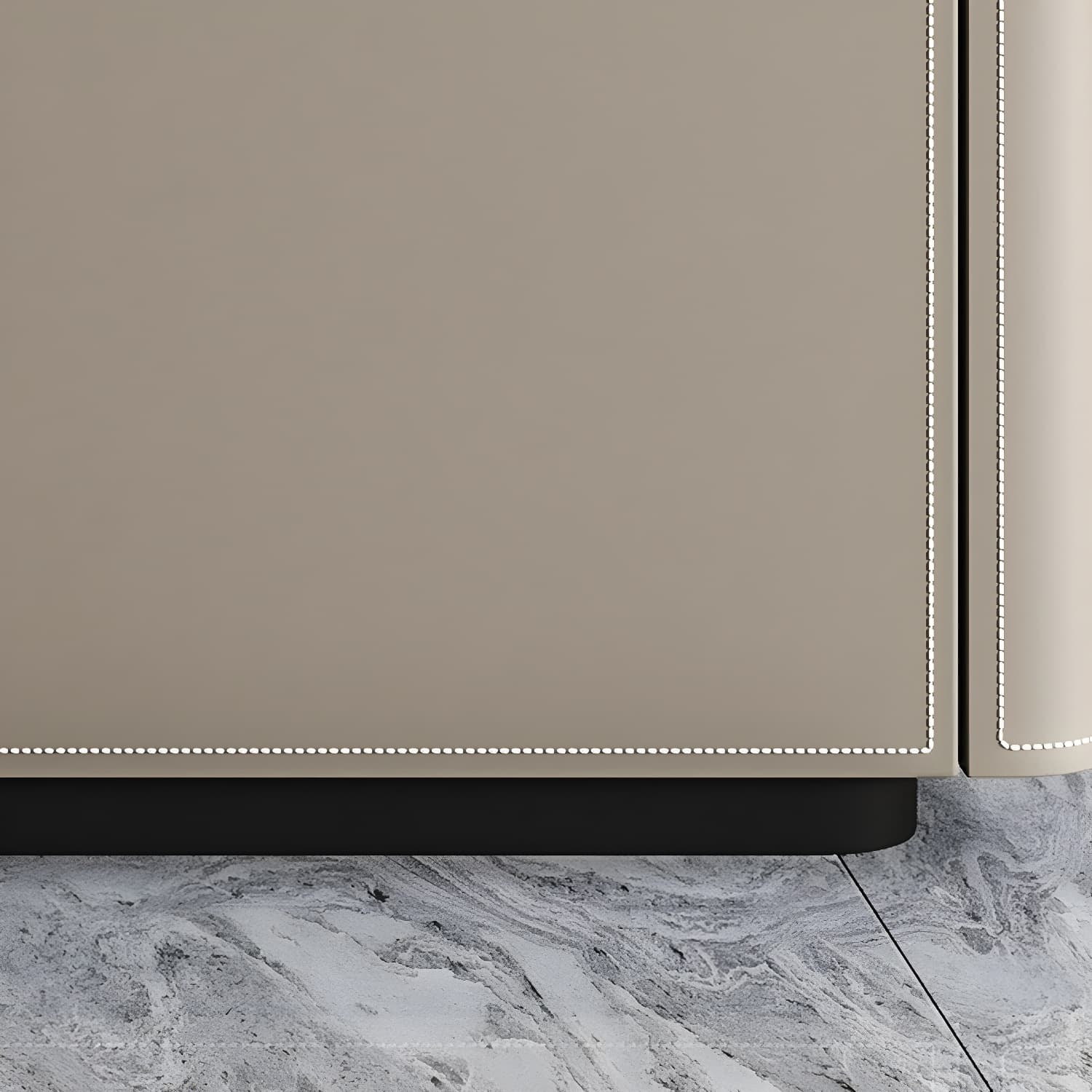 Wood Modern 4-Drawer and 2-Door Storage Sideboard with Stone Countertop - image 9