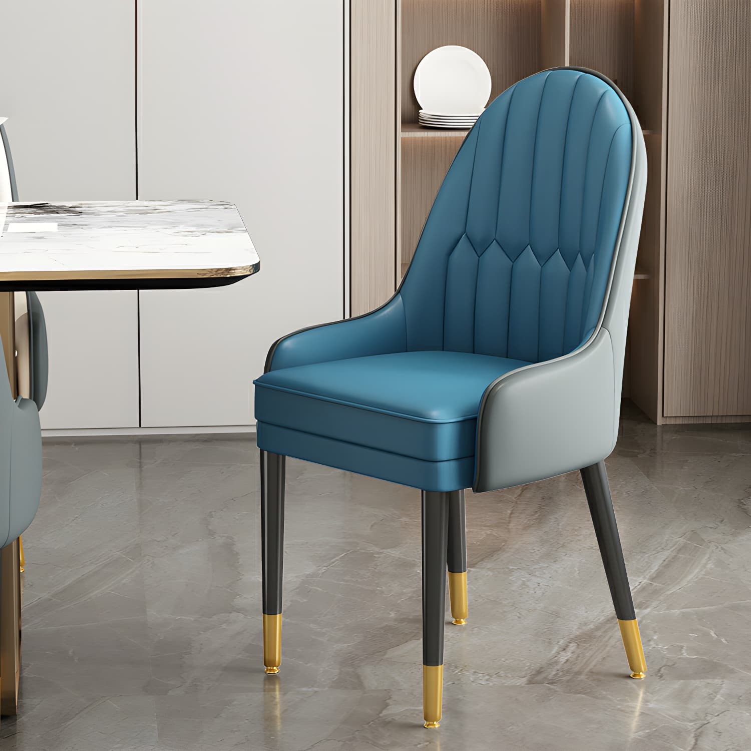 Dining Room Armless Dining Chair Parsons Faux Leather Dining Chair - image 6