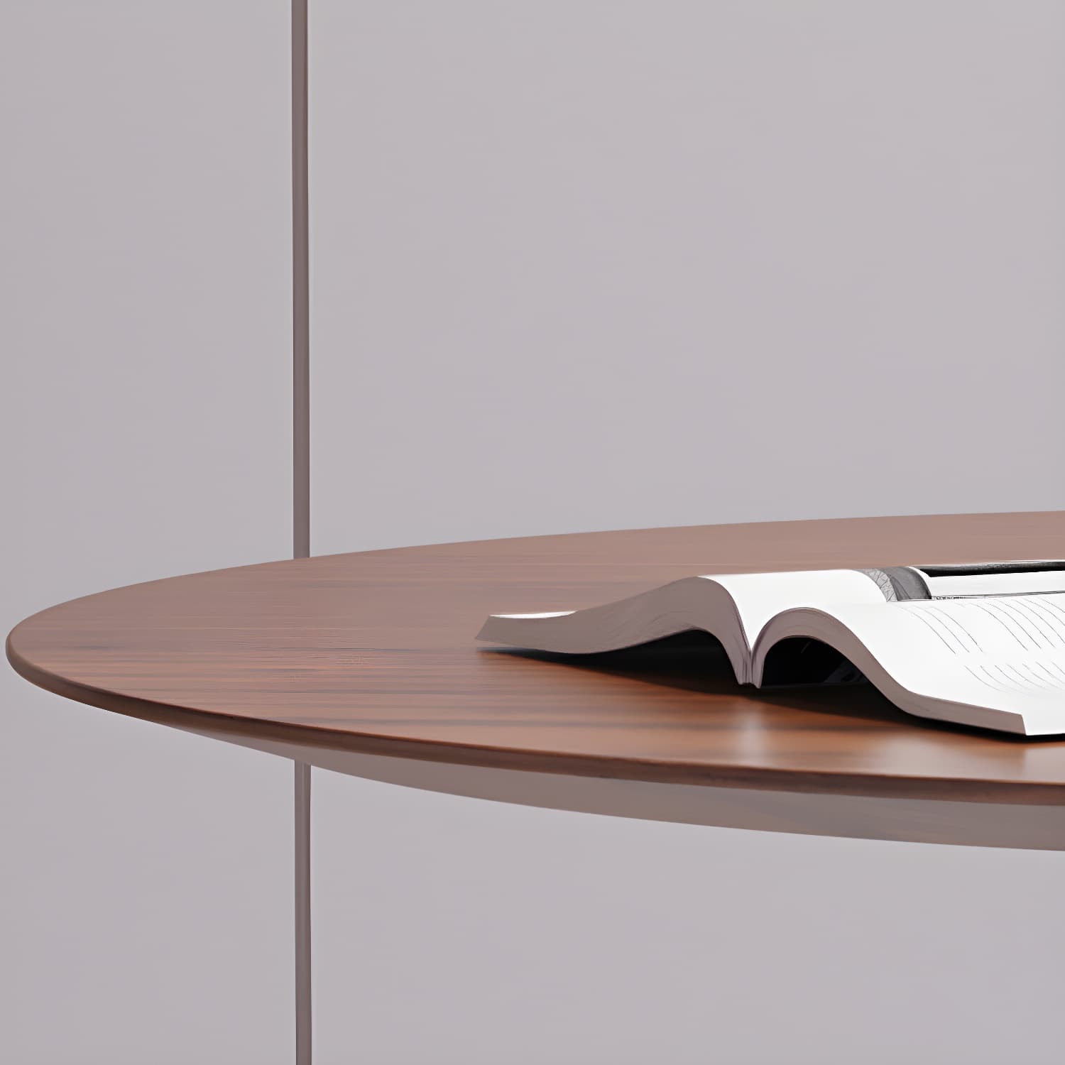 Round Solid Wood Dining Room Table Modern Dining Table with Pedestal Base - image 7