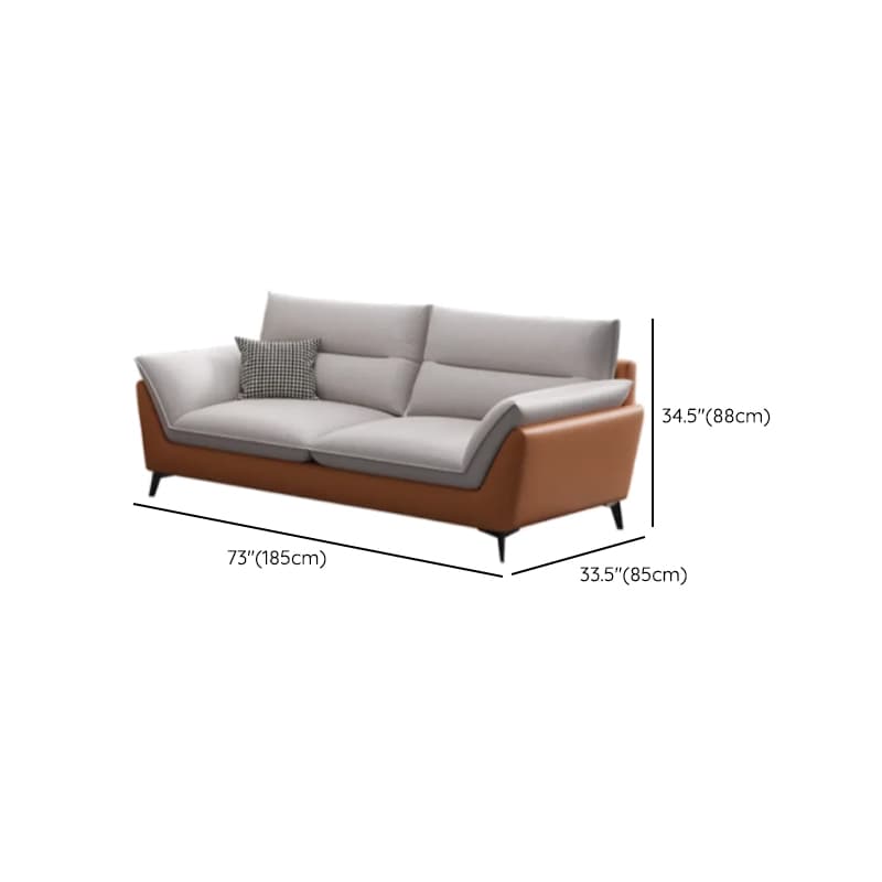 Tech ClothUpholstered Sofa Couch/Single Sofa in Chalk for Parlor with Flared Arm in a Modern Style - image 26
