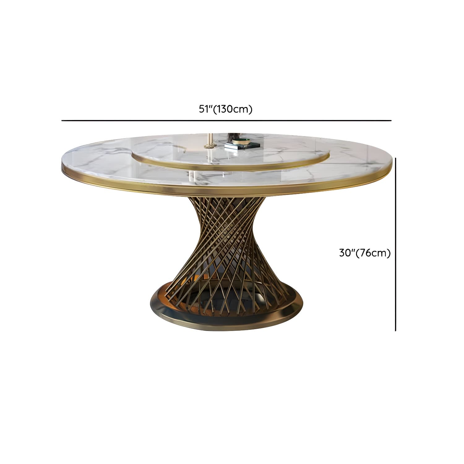 1/5/7/9 Pcs Dining Set with Round Marble Table and Padded Chairs - image 12