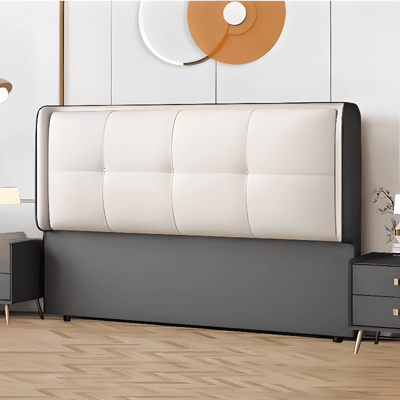 Modish No Distressing Button-tufted Wingback Headboard in Rectangle Shape for King/Queen/Full Bed with Sponge Fill and Standard Height