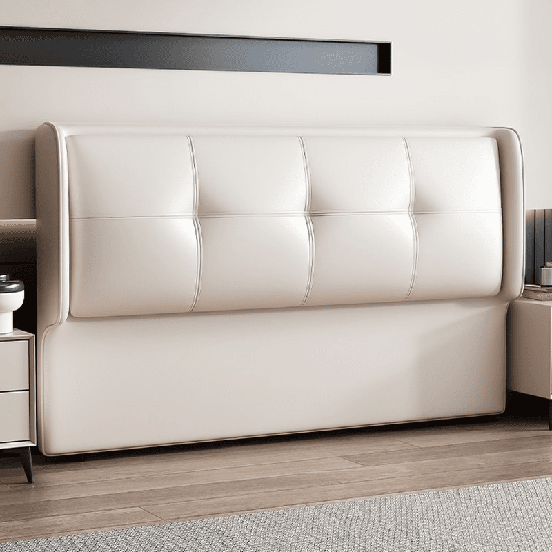Simplistic Style Wingback Headboard with No Distressing, Piled Tufted Rectangular Design for King/Queen/Full Bed, Featuring Sponge Upholstery Fill and Standard Height - image 7