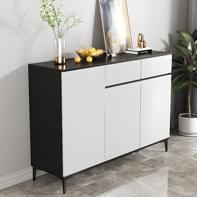 Versatile Sideboard with 2/3 Drawers, Closet Cabinet, Standard/Narrow/Wide Sizes, 3/Two Internal Shelves, Drawer Storage, Manufactured Wood/Stone Countertop, and 4/2/3 Doors