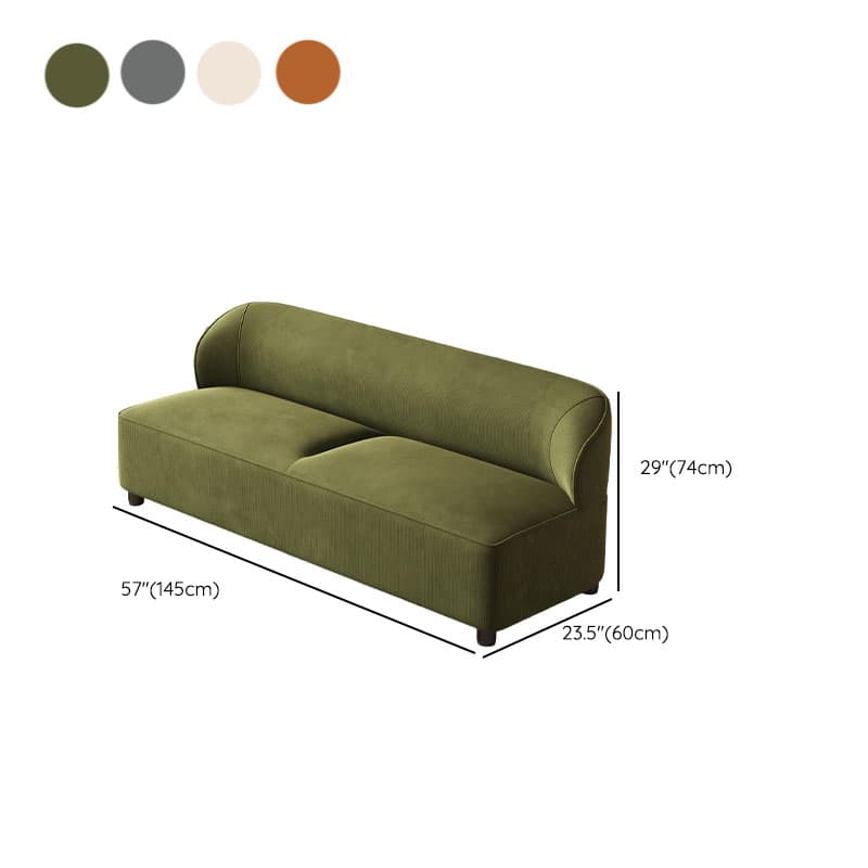 Trendy Solid Color Stain Resistant Loveseat in Emerald Green/Auburn/Beige for 2 People - image 17