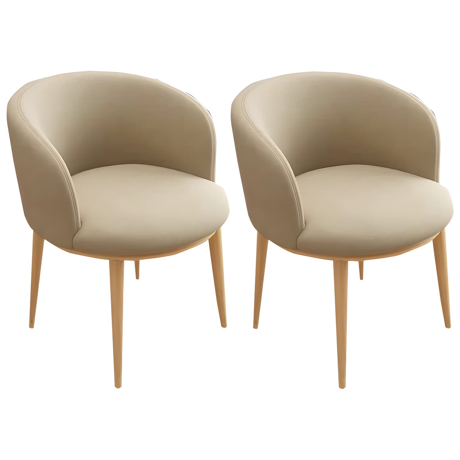 Faux Leather Contemporary Dining Chair with 4 Legs Matte Finish Solid Back Chair - image 8