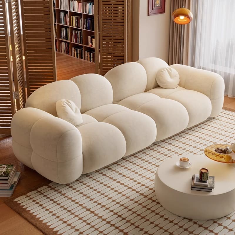 Trendy Solid Color Stain Resistant Loveseat in Grey/Emerald Green/Beige with Arm, Seats 2 with 2 Pillows - image 14