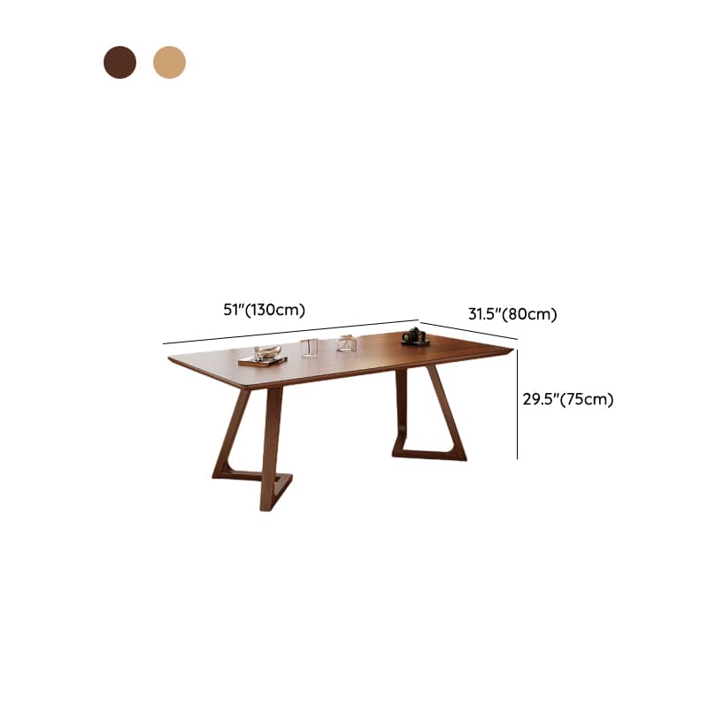 Wood Grain/Tan Simplistic Rectangular Lumber Fixed Dining Table for 6 People/for 4, Standard Table Height - image 13
