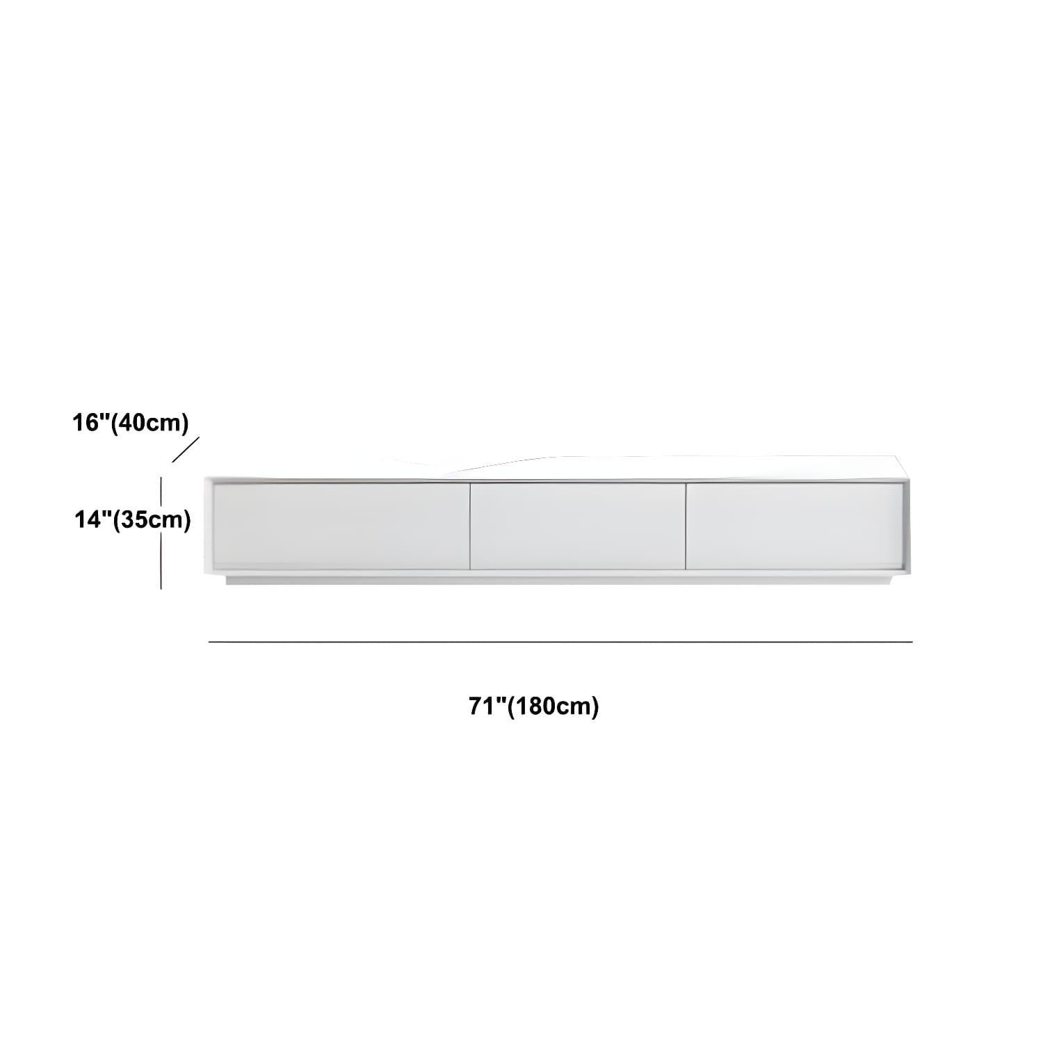 Scandinavian TV Console, White TV Stand with Drawers for Living Room - image 12