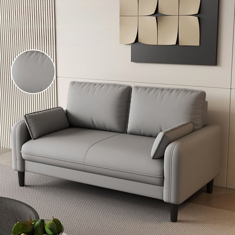 Drawing Room Standard Sofa in Pu Leather with Gray/Mocha/Off-White Armrest - image 5