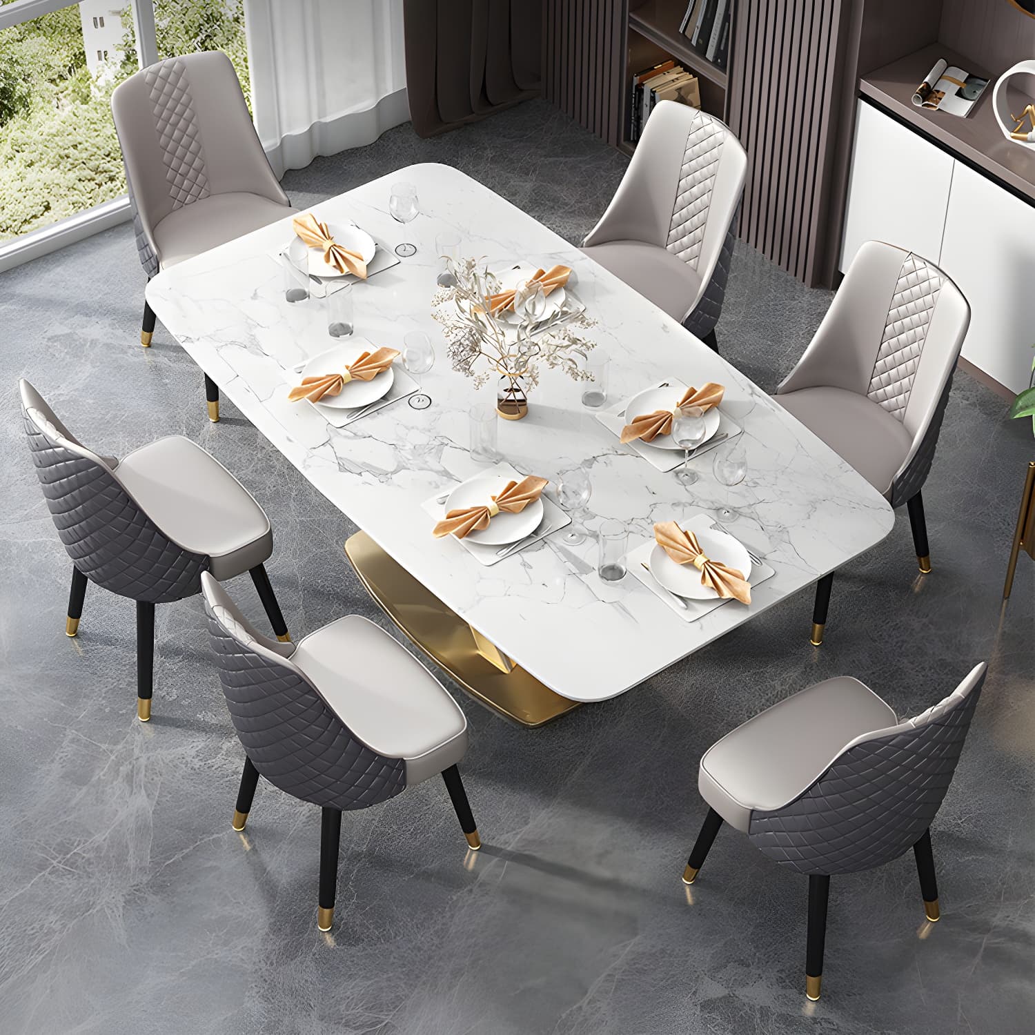 Scandinavian Style Wood Side Dining Chairs Dining Room Solid Back Chair - image 14