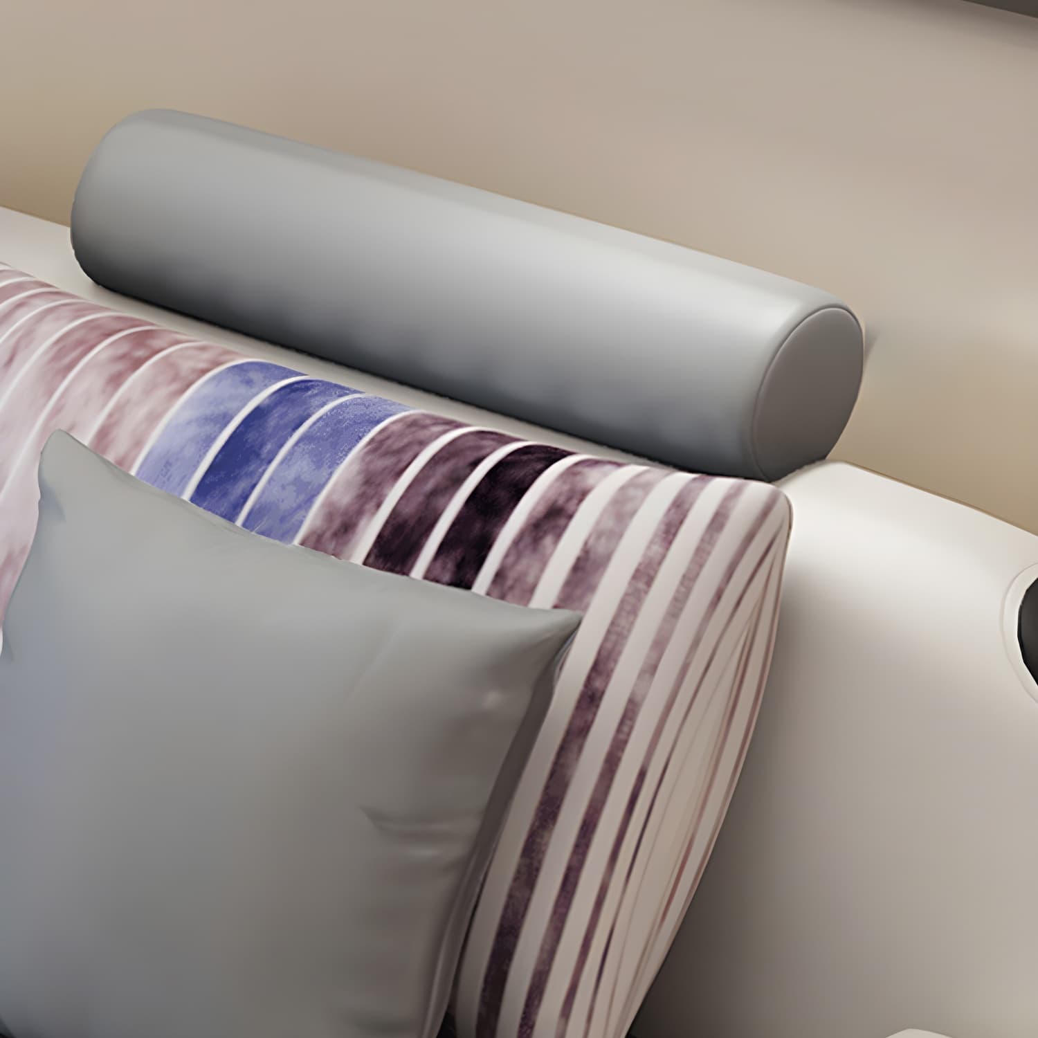 Modern Wood Frame L-Shaped Stationary Sofa Chaise in Tech Cloth with Pillow Back - image 14