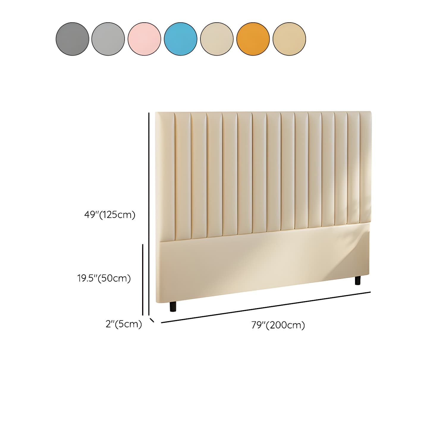 Pine Solid Wood Bed Headboard Freestanding Modern Leather Panel - image 22