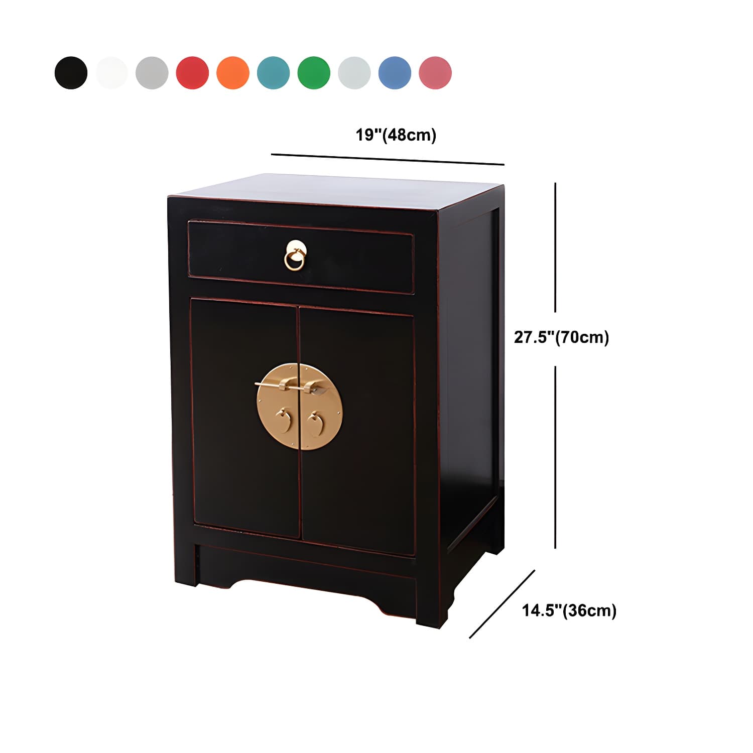 Solid Wood Nightstand with Cabinet 27.5"Tall 1 - Drawer Nightstand - image 15