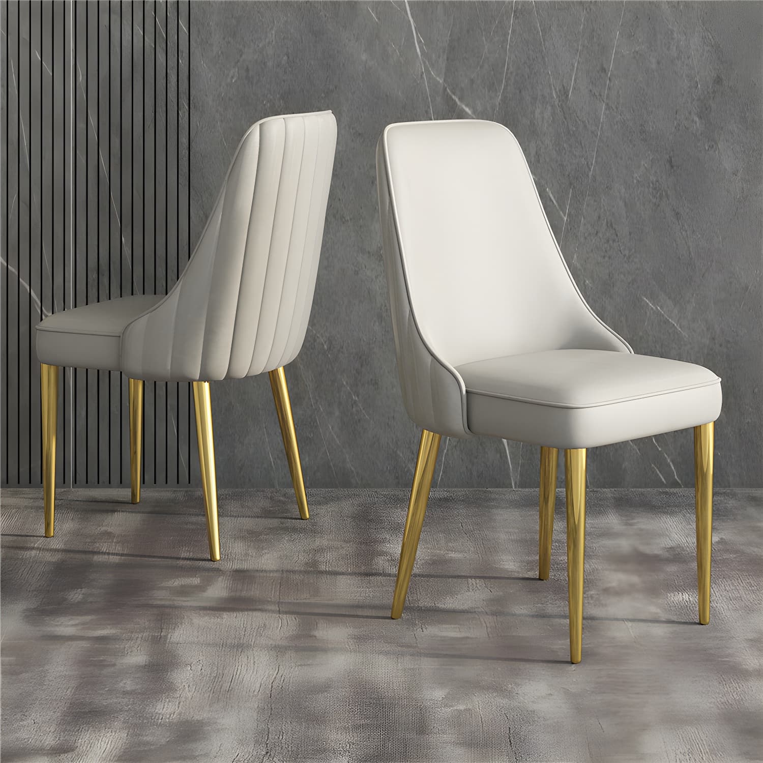 Glam Style Side Chair PU Leather Dining Chair for Living Room - image 12