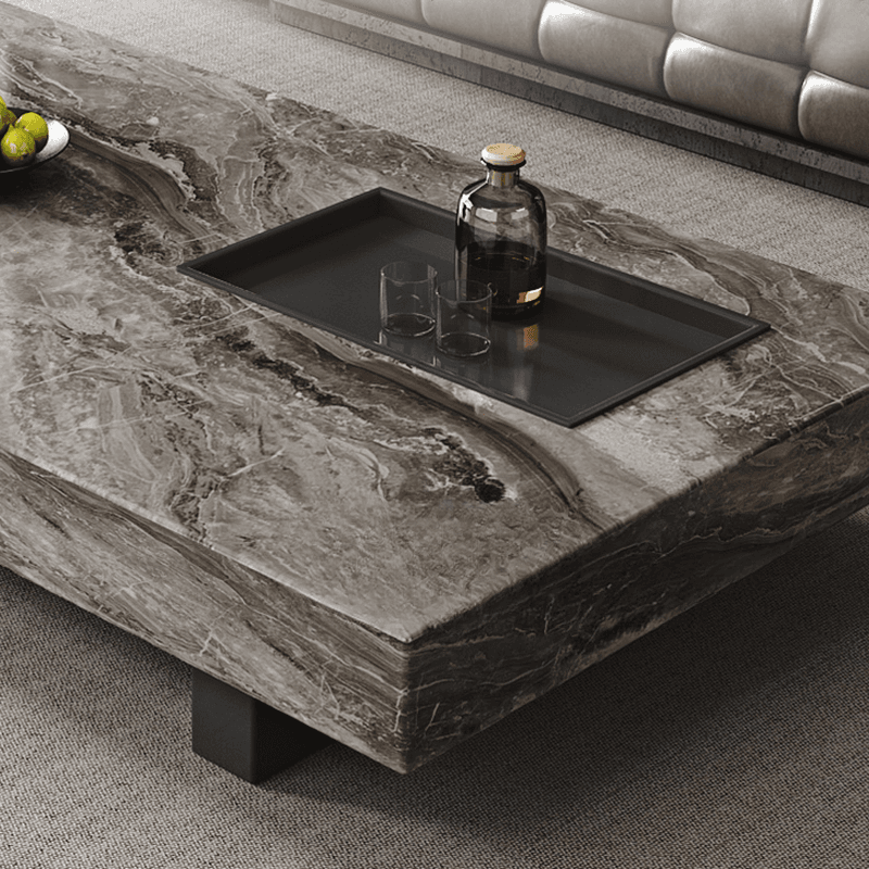 Sleek Sleigh Base Side Table with Geometric Square Top for Foyer Use - image 7